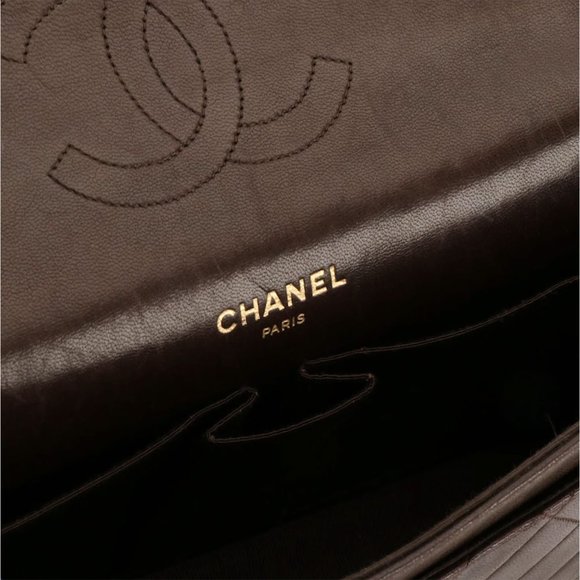 RARE - Chanel Vintage Small 24k Gold Reissue Chain Double Flap Bag - Picture 5 of 9